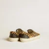 Women's VCE Penstar in leopard-print pony skin with black leather heel tab