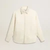 Women's viscose and cotton blend shirt with crystal-embellished collar