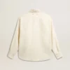 Women's viscose and cotton blend shirt with crystal-embellished collar