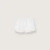 Women's white double-layer sports shorts
