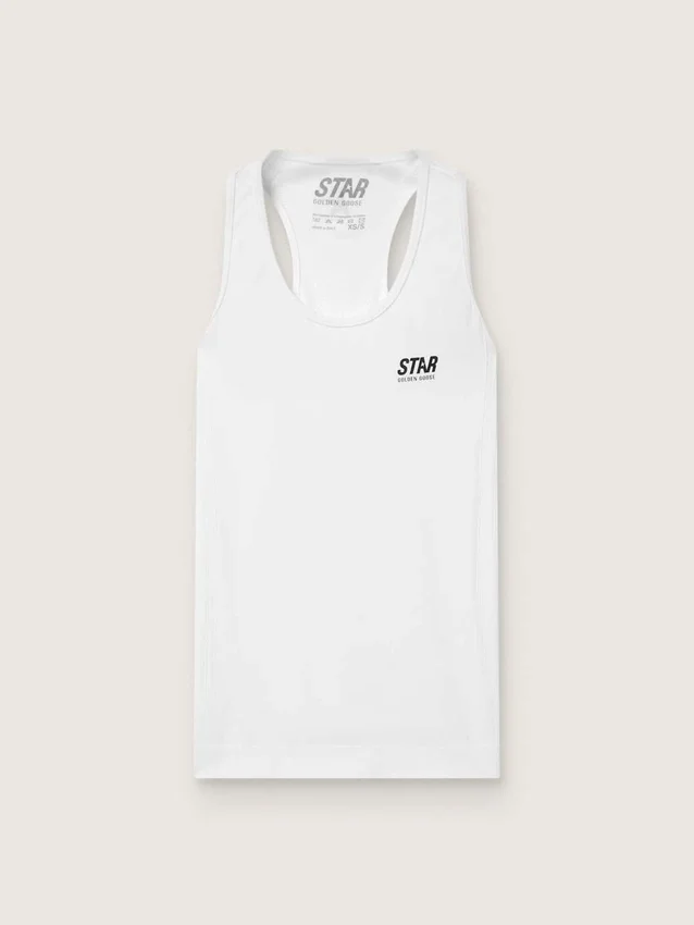 Women's white sports tank top