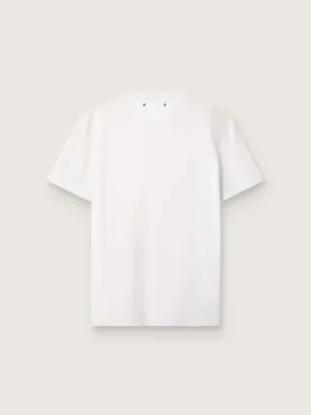 Women’s white T-shirt with cabochon crystals