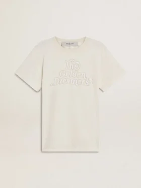 Women's white T-shirt with print on the front