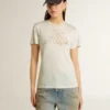 Women's white T-shirt with print on the front