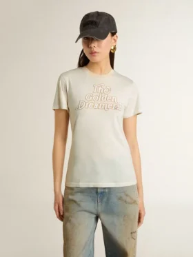 Women’s white T-shirt with print on the front
