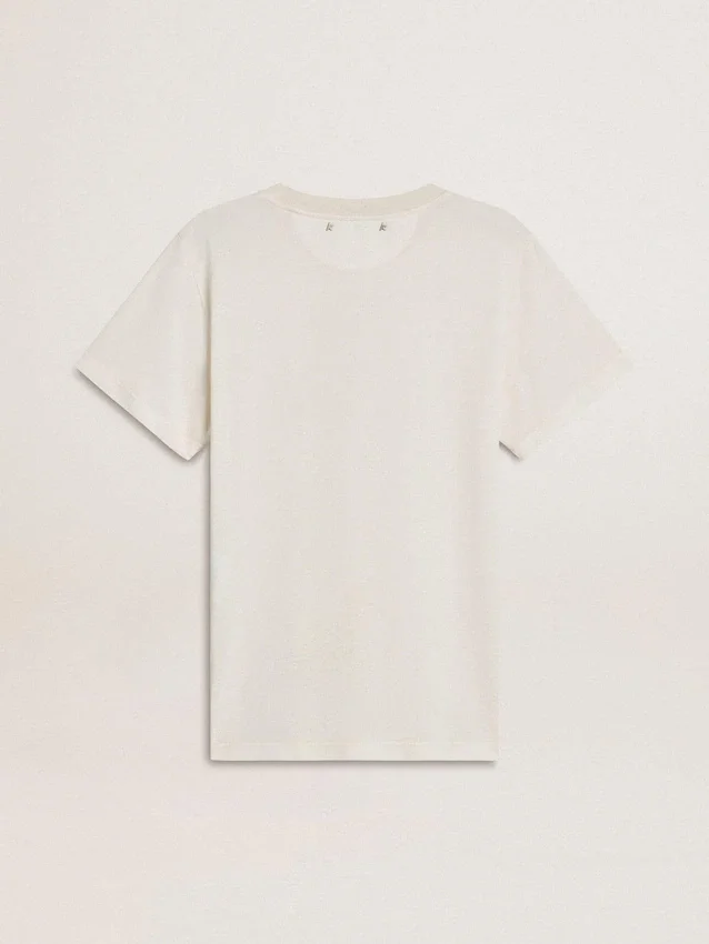 Women's white T-shirt with print on the front