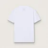 Women's white T-shirt with silver glitter star on the front
