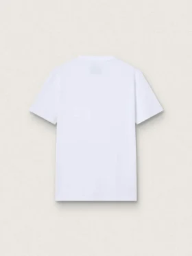 Women’s white T-shirt with silver glitter star on the front