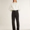 Women's Wish Star boots in black leather with star embroidery