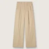 Women’s wool gabardine pants in sand