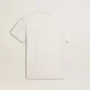 Women's worn-white cotton T-shirt with black lettering