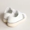 Yatay Model 1B sustainable sneakers with white bio-based upper and silver recycled glitter Y