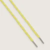 Yellow hiking laces with gray details