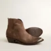 Young ankle boots in dark brown suede