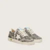 Junior Ball Star in black and white leopard pony skin with cream leather star