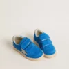 Young Ball Star in light blue suede with gray nubuck star and heel tab