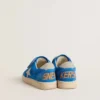 Young Ball Star in light blue suede with gray nubuck star and heel tab