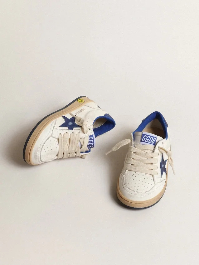 Young Ball Star with blue metallic leather star and heel tab