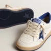 Young Ball Star with blue metallic leather star and heel tab