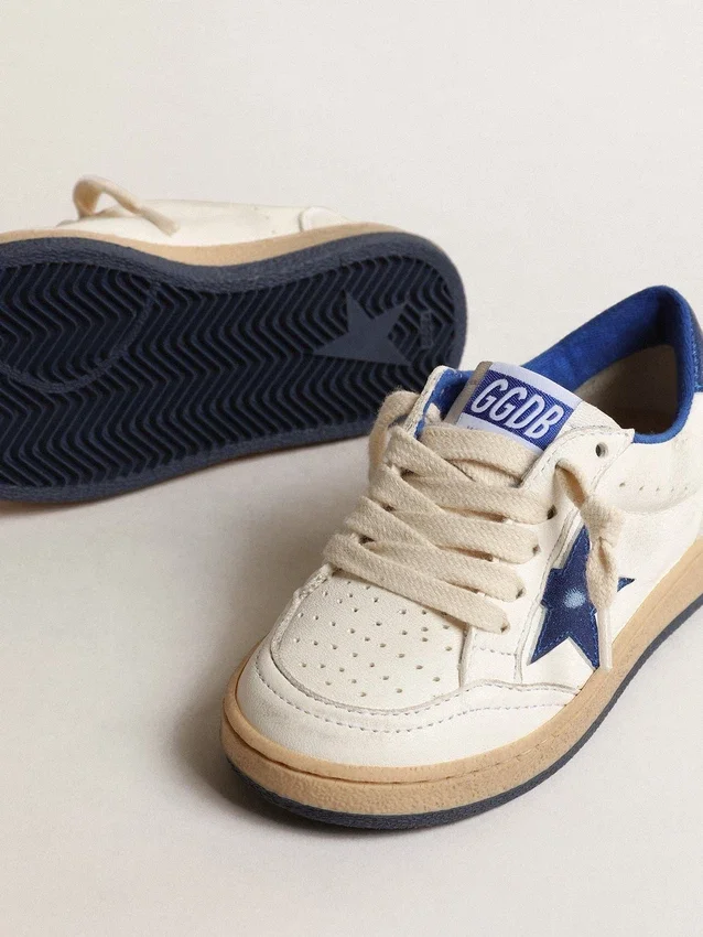 Young Ball Star with blue metallic leather star and heel tab