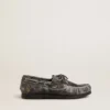 Young Cruise loafer in black distressed leather