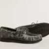 Young Cruise loafer in black distressed leather