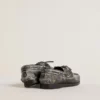 Young Cruise loafer in black distressed leather