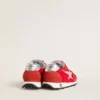Junior Marathon in red nylon with printed star and leather heel tab