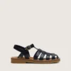 Young Maxime sandals in navy-blue leather