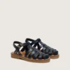 Young Maxime sandals in navy-blue leather