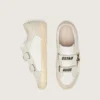 Young Old School in nappa with leopard-print pony skin star and leather inserts