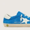 Young Super-Star in bright blue suede with white leather star