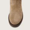 Young Wish boots in dove-gray suede with star embroidery