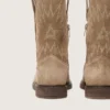 Young Wish boots in dove-gray suede with star embroidery